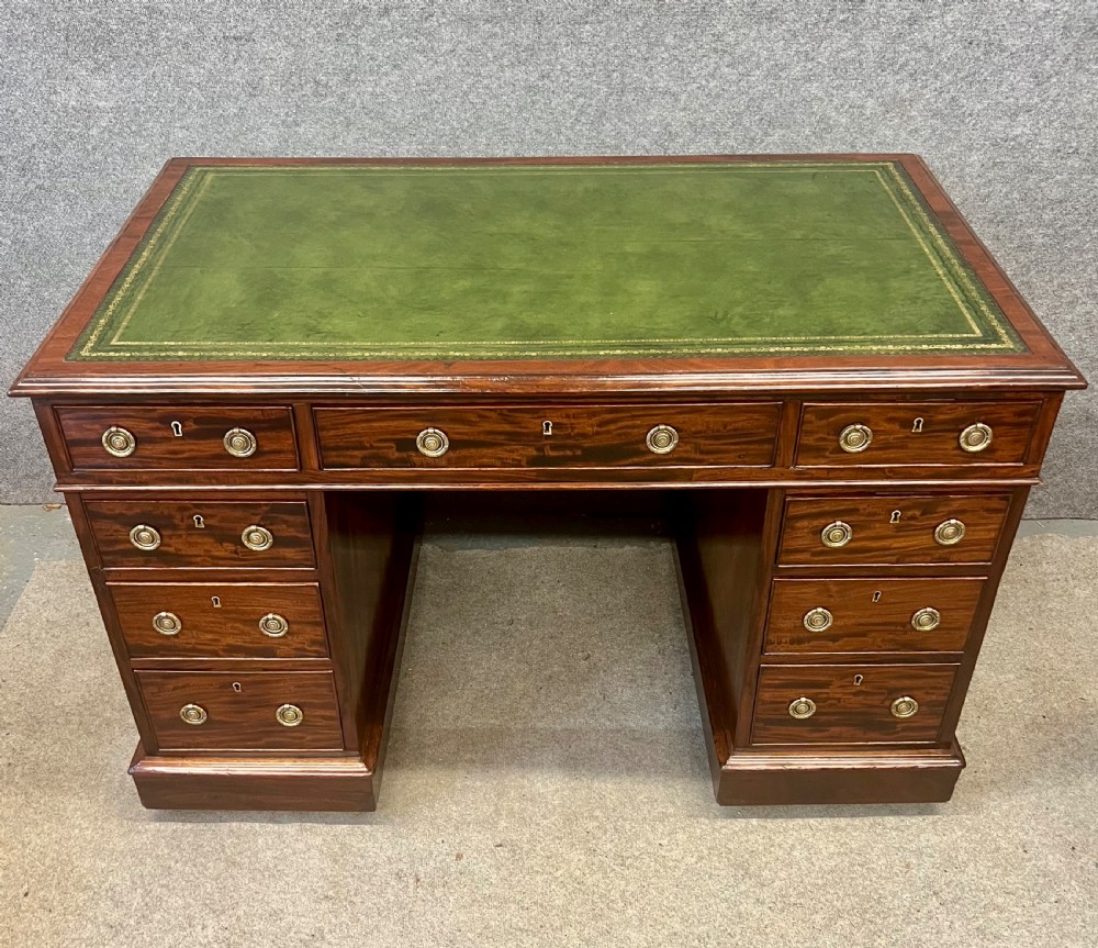 Victorian Mahogany Pedestal Desk.
