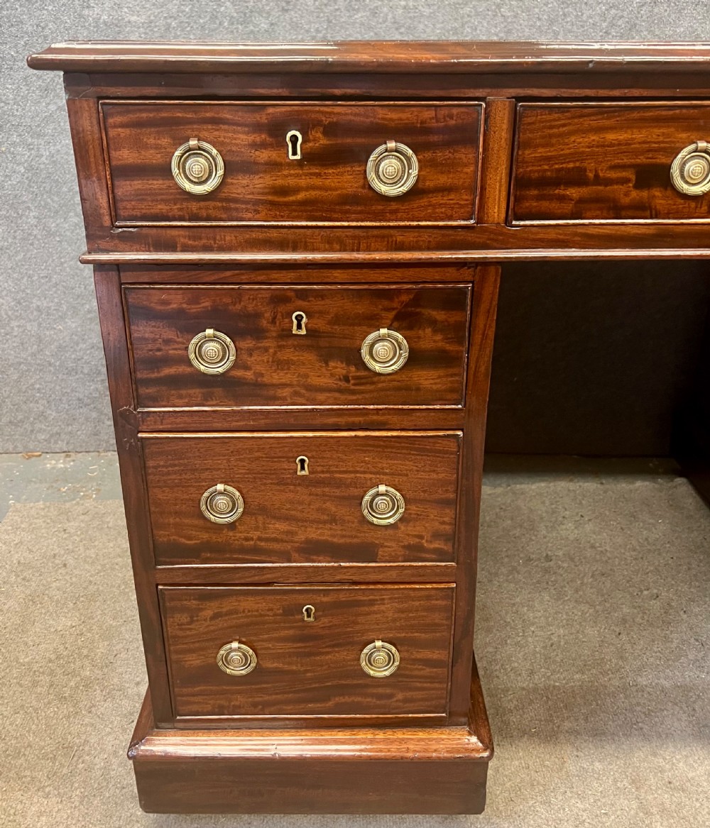 Victorian Mahogany Pedestal Desk. View II