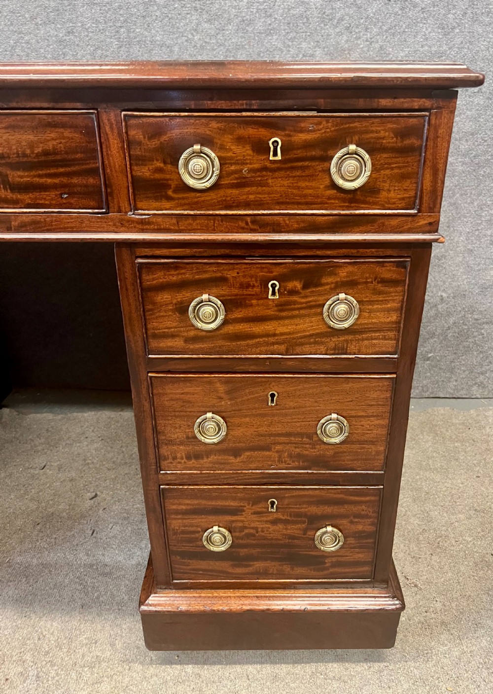Victorian Mahogany Pedestal Desk. View III
