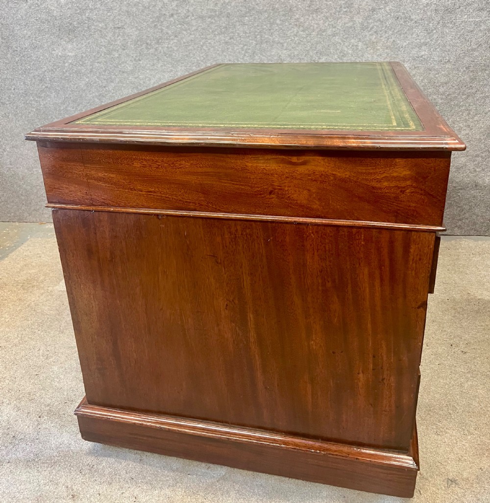 Victorian Mahogany Pedestal Desk. View V