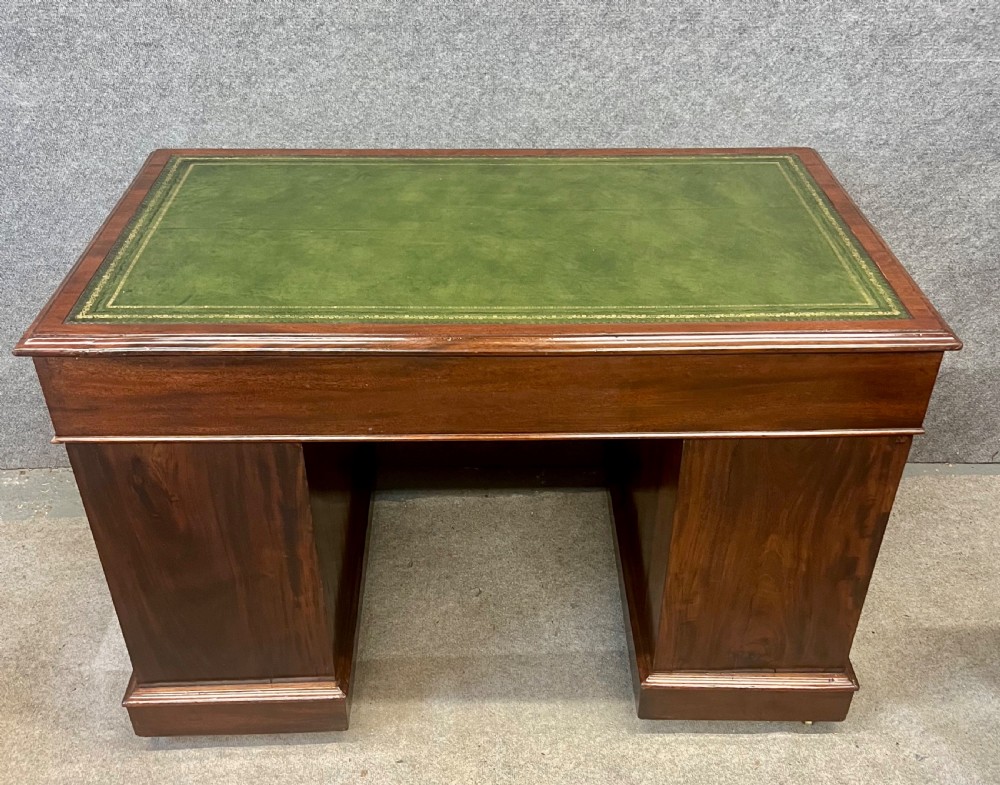 Victorian Mahogany Pedestal Desk. View VI