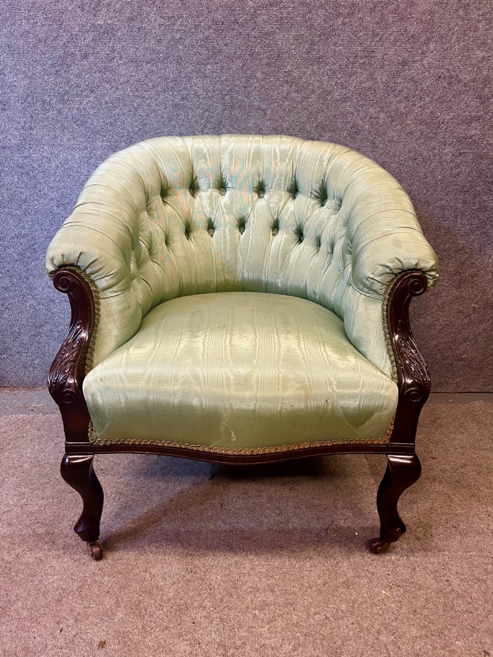 Late Victorian Mahogany Armchair View II