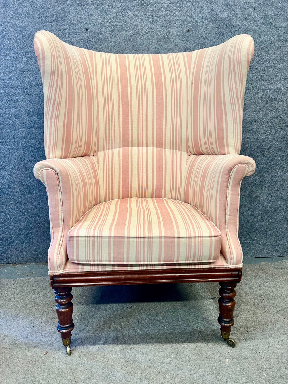 Antique George IV Mahogany Barrel Back Porters Armchair View II