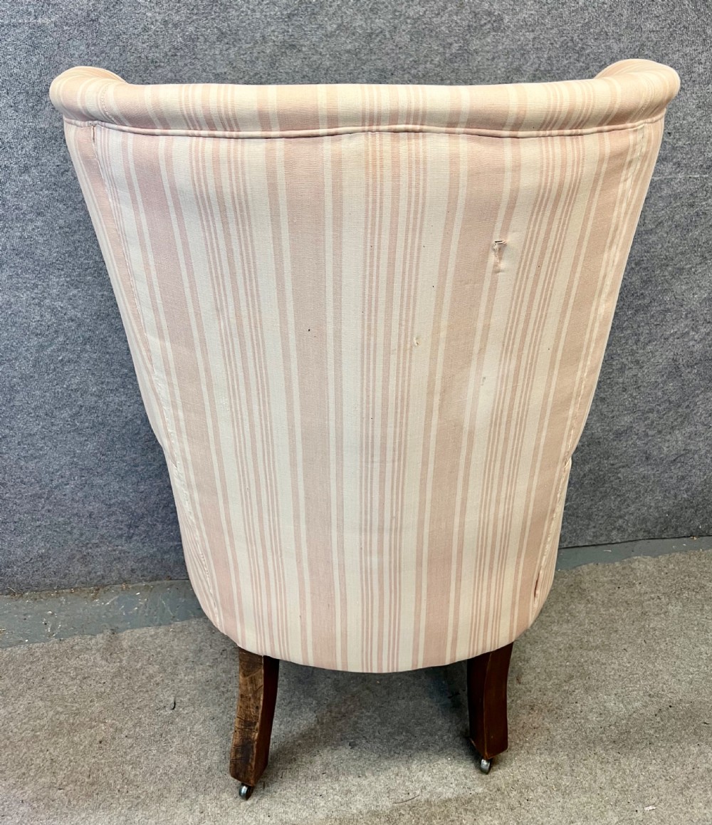Antique George IV Mahogany Barrel Back Porters Armchair View III