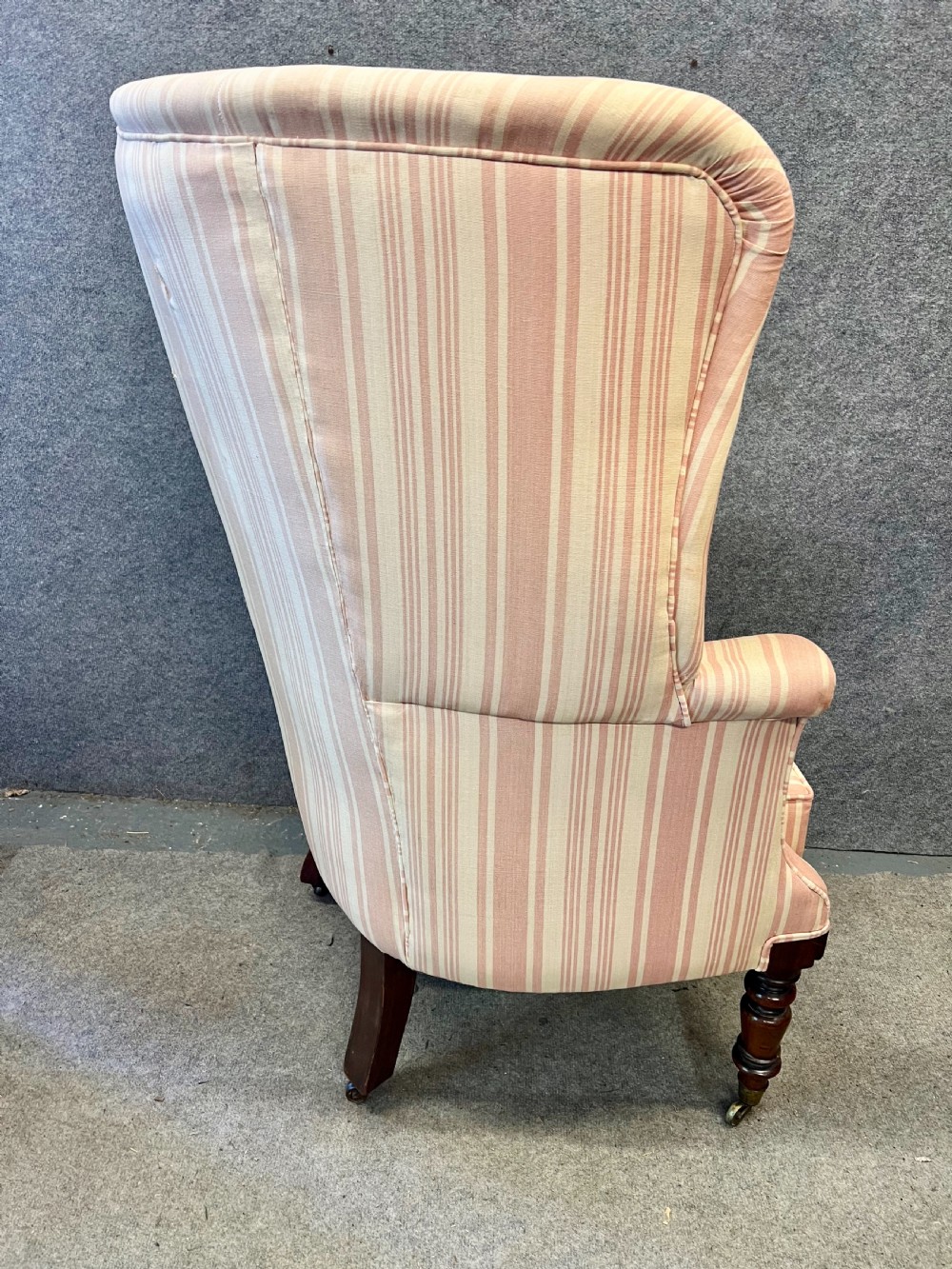 Antique George IV Mahogany Barrel Back Porters Armchair View V