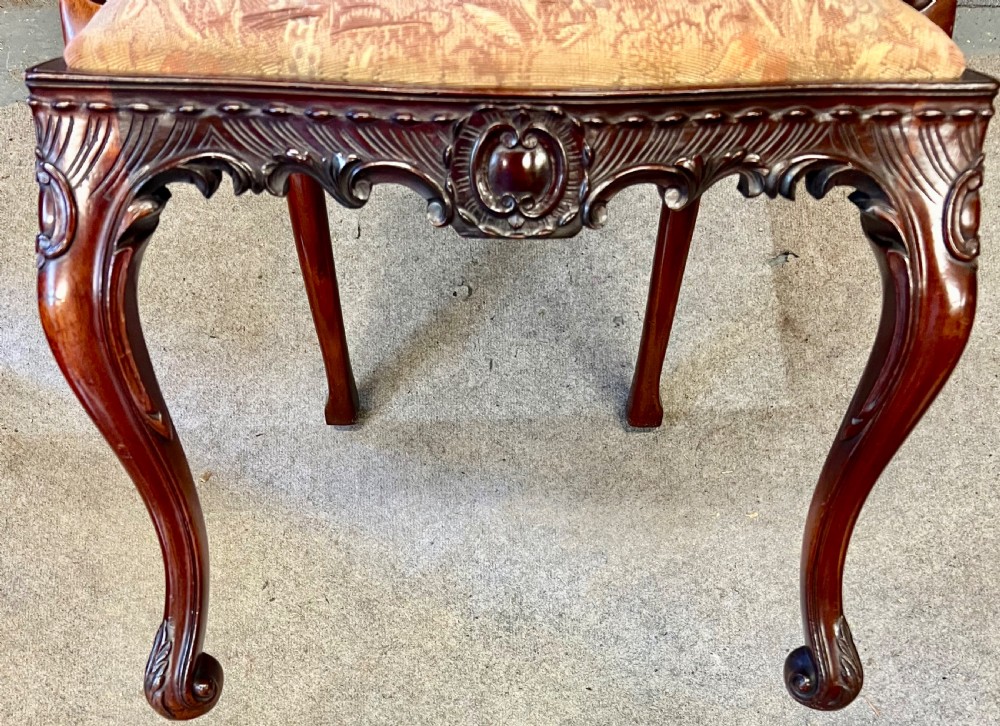 Superb Edwardian Mahogany Elbow Desk Chair View VI