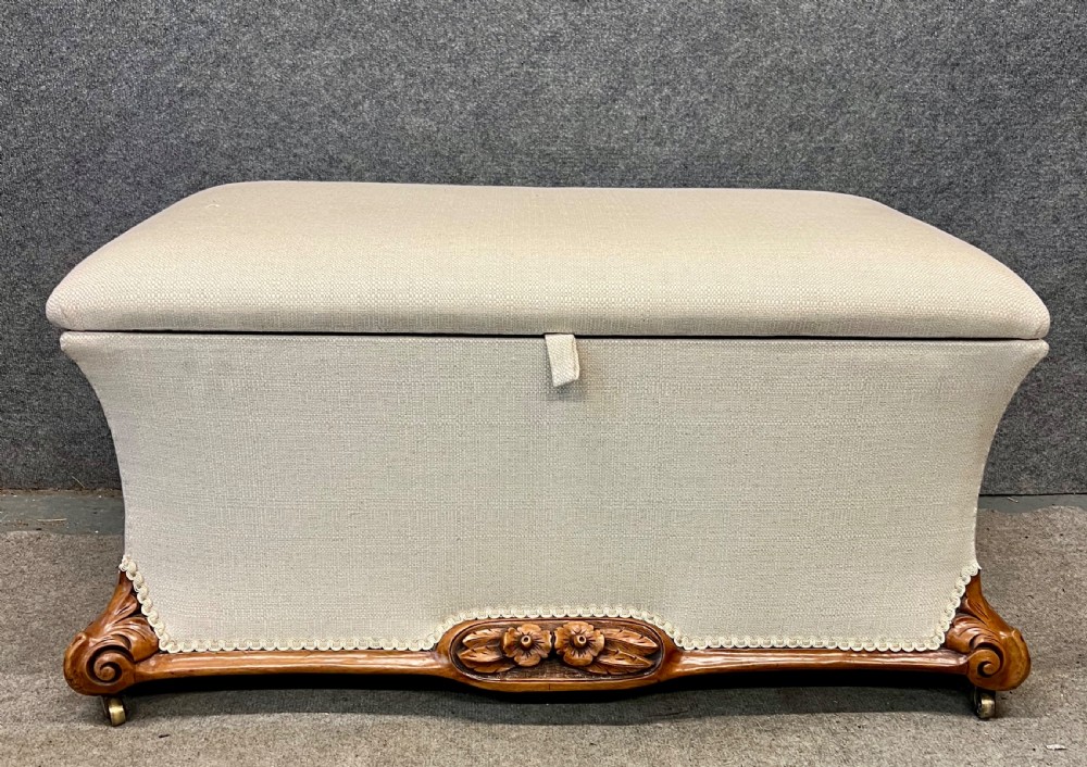 Superb Victorian Walnut Ottoman View II