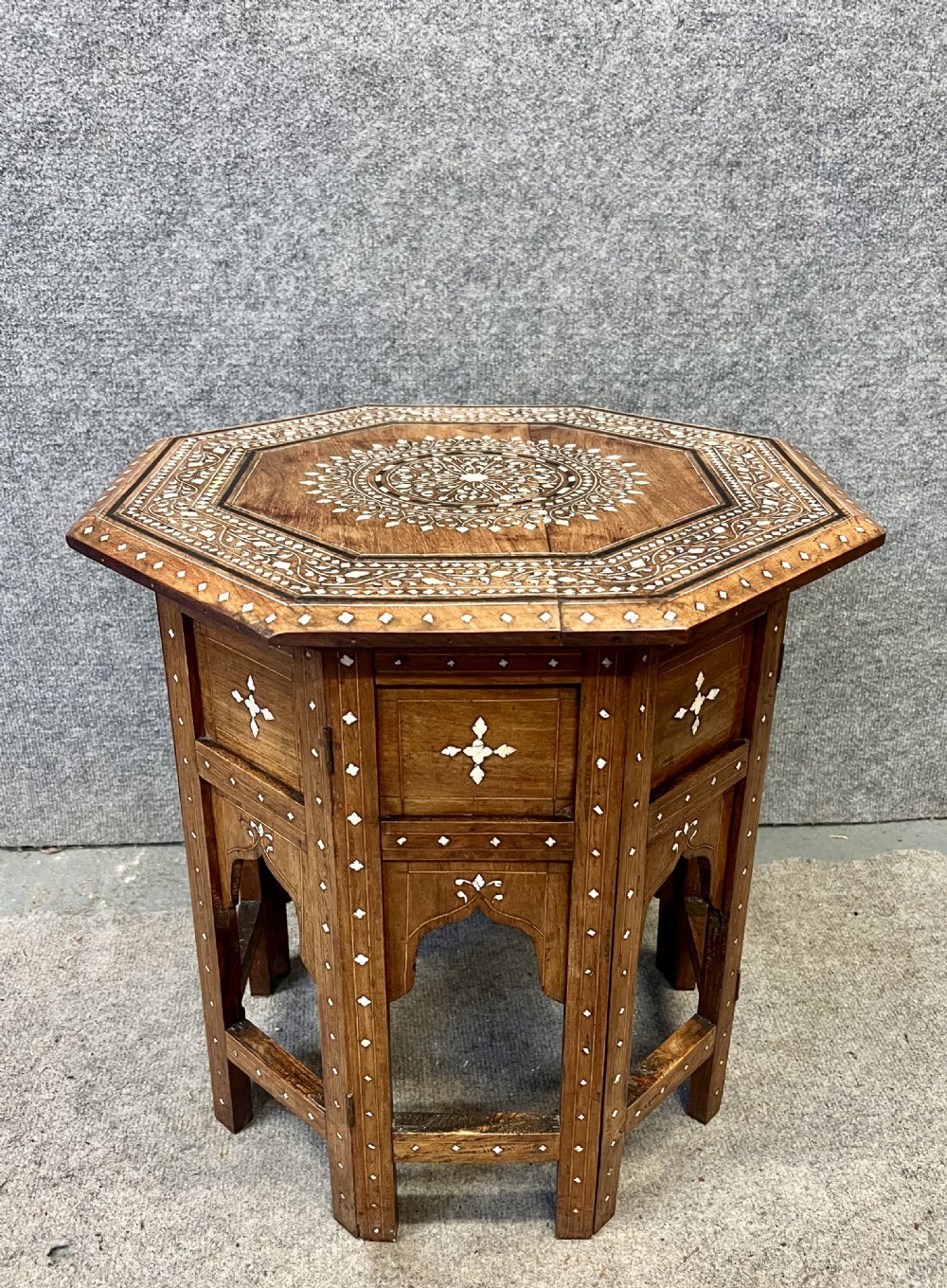 Antique Hoshiarpur Indian Inlaid Occasional Table View III