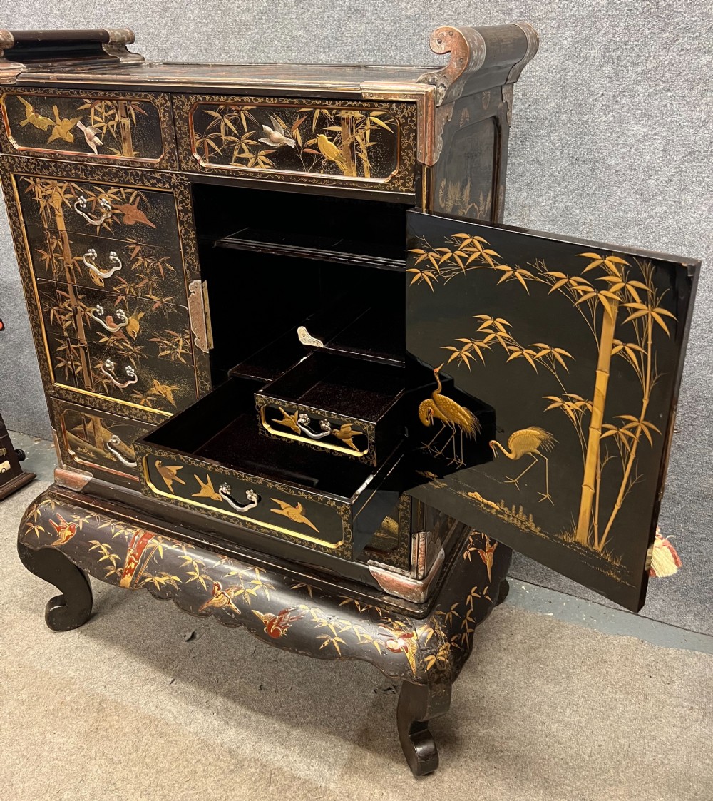 Japanese Meiji Period Shodana Cabinet on Stand View III