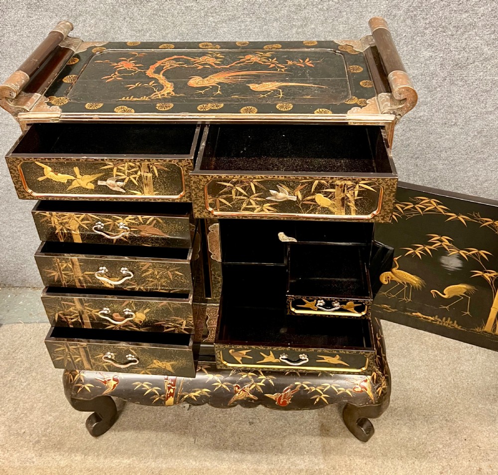 Japanese Meiji Period Shodana Cabinet on Stand View IV