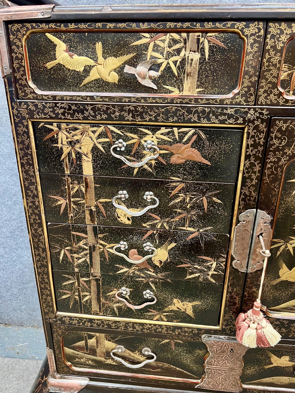 Japanese Meiji Period Shodana Cabinet on Stand View VIII