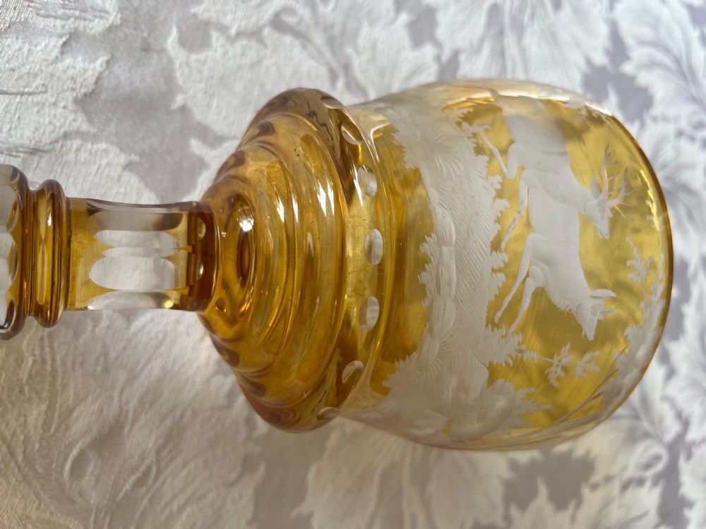 Large Bohemian Engraved Goblet View IX