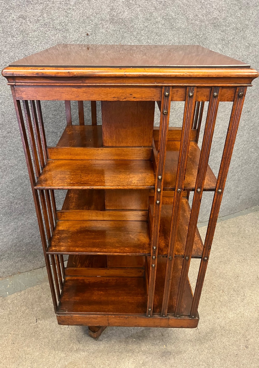 Large Victorian Walnut Revolving Bookcase View VI