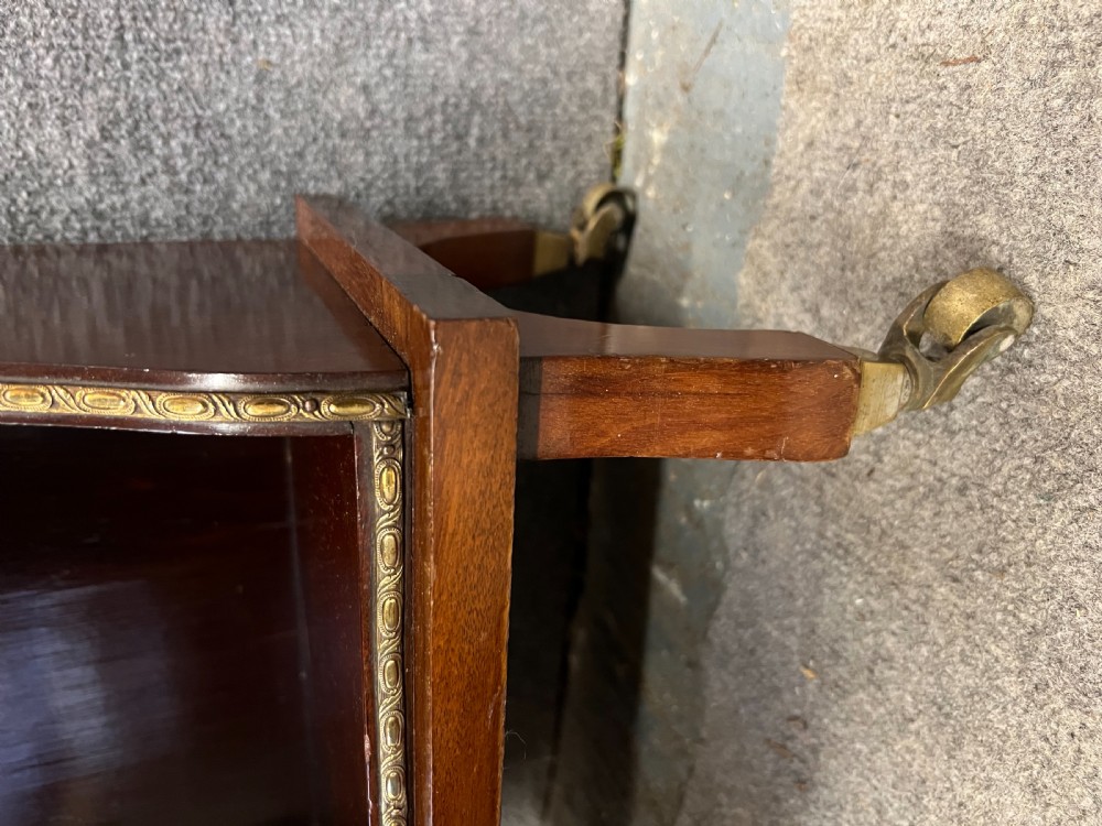 Small Edwardian Mahogany Waterfall Open Bookcase View VII