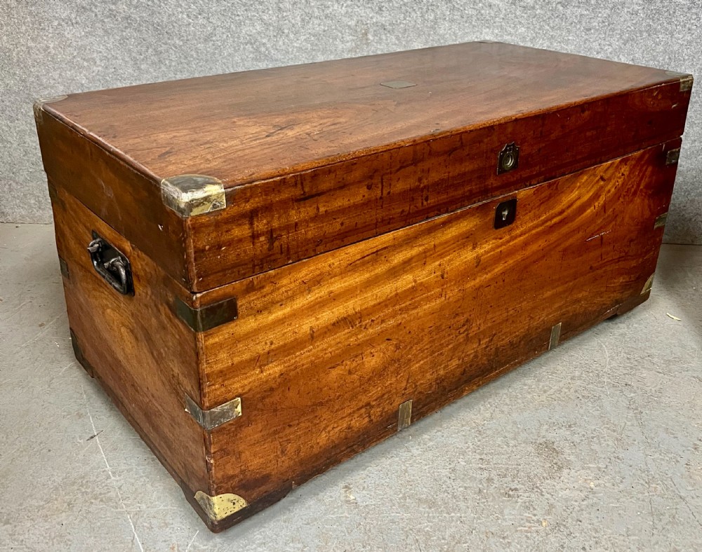 Antique Camphor Wood Campaign Trunk Chest  View IV