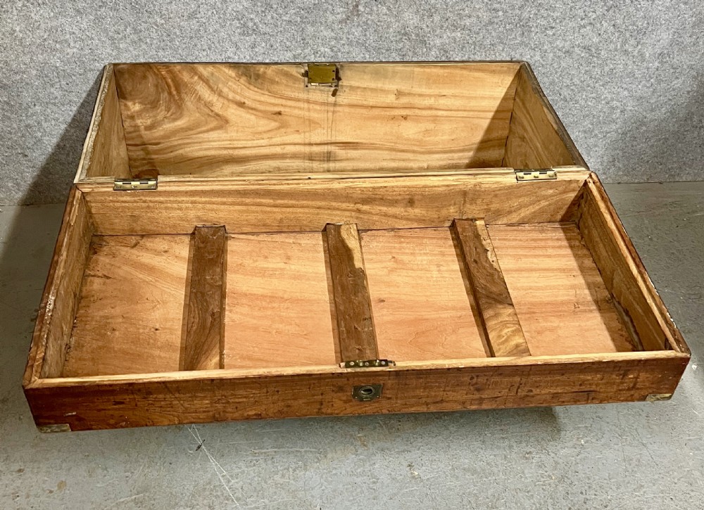 Antique Camphor Wood Campaign Trunk Chest  View VIII