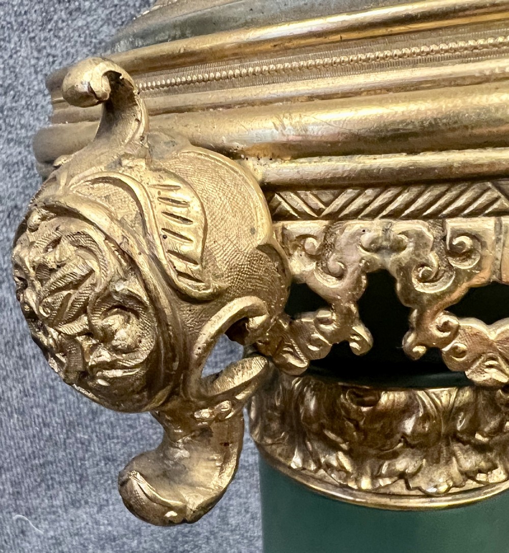 Unusual Brass, Metal and Painted Jardiniere on Stand View II