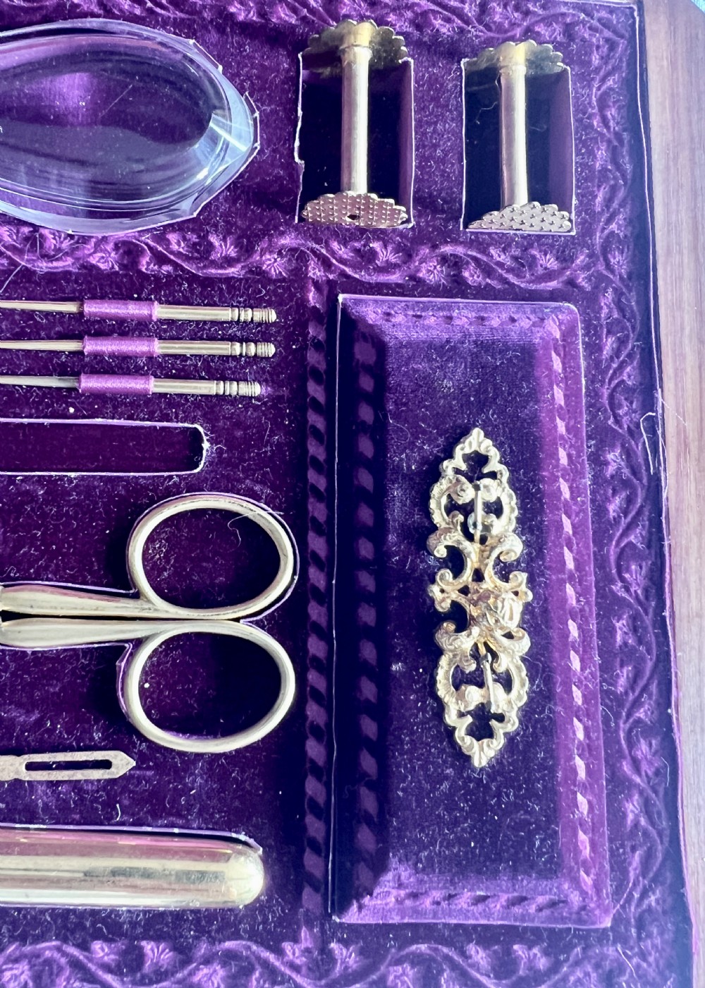 Fine Antique Palais Royal Sewing, Jewellery Etui Box View VI
