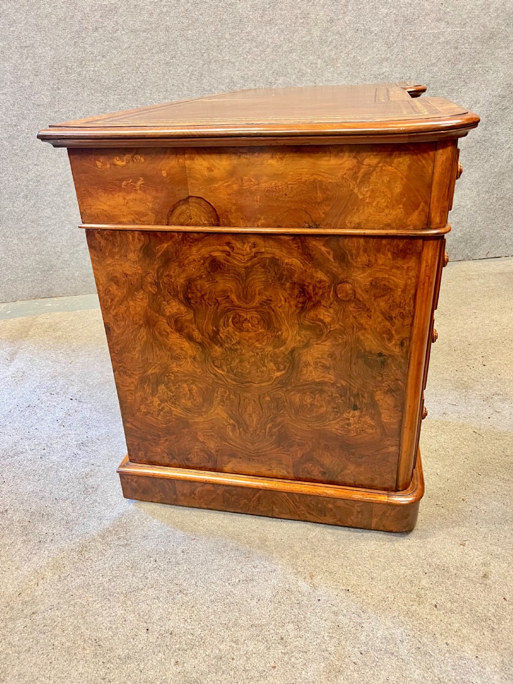 Superb Victorian Burr Walnut Desk View IV