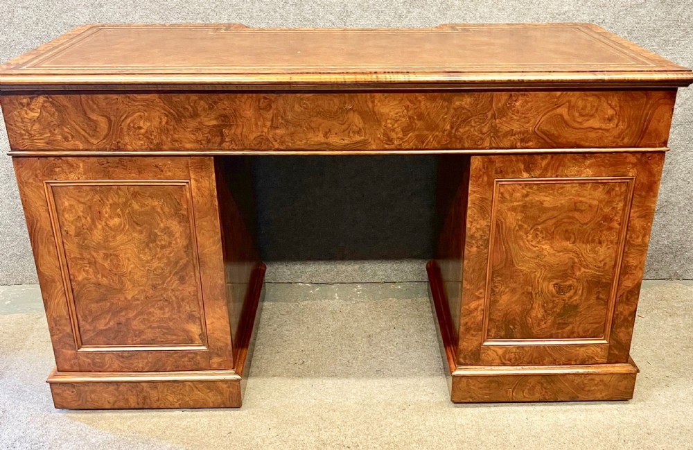 Superb Victorian Burr Walnut Desk View V