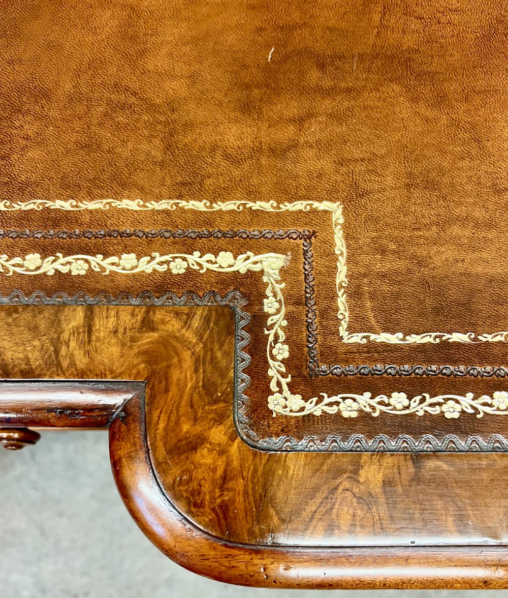 Superb Victorian Burr Walnut Desk View VIII