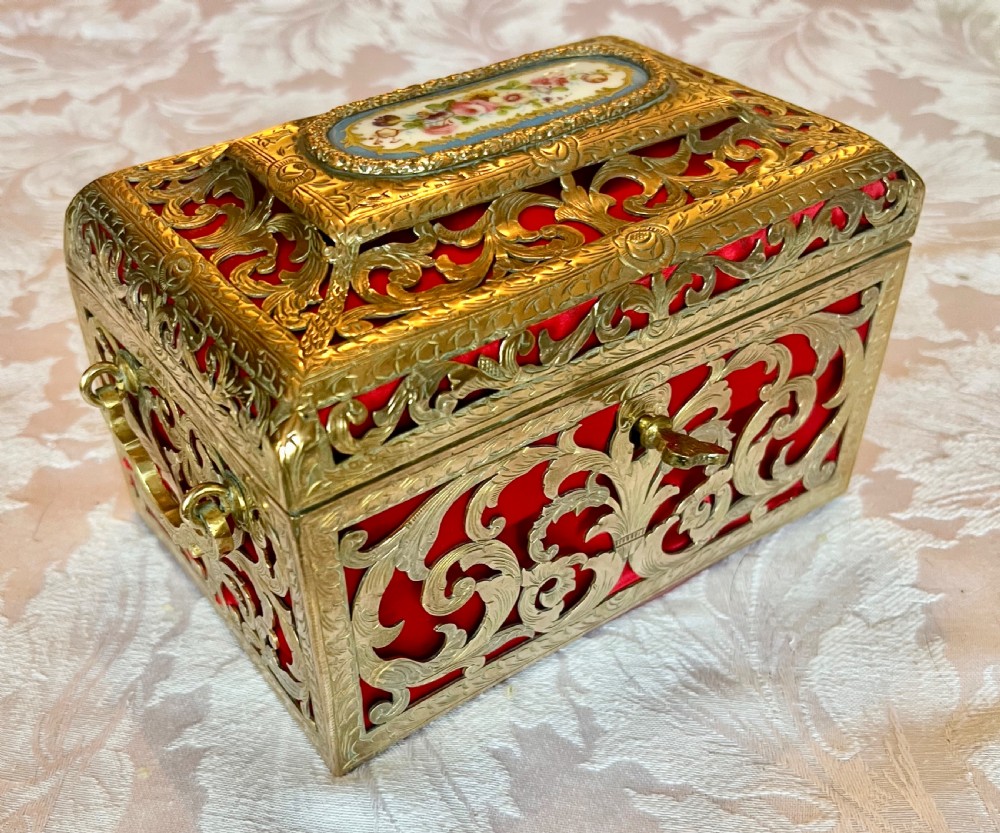 Small Antique French Palais Royal Casket