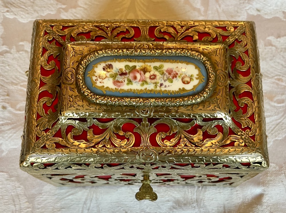 Small Antique French Palais Royal Casket View V
