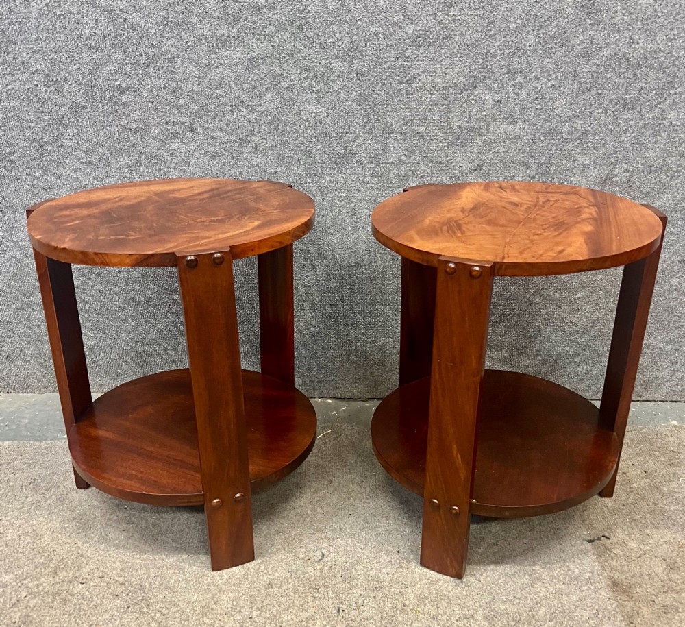 Pair of 2 Tier Art Deco occasional Tables