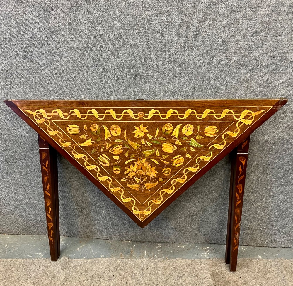 Dutch Marquetry Inlaid Folding Card Table View II