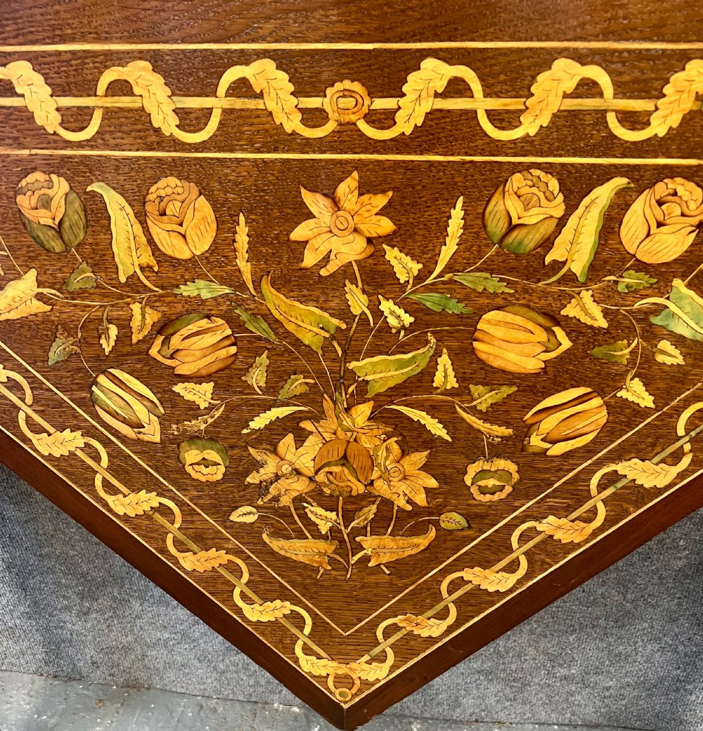 Dutch Marquetry Inlaid Folding Card Table View III