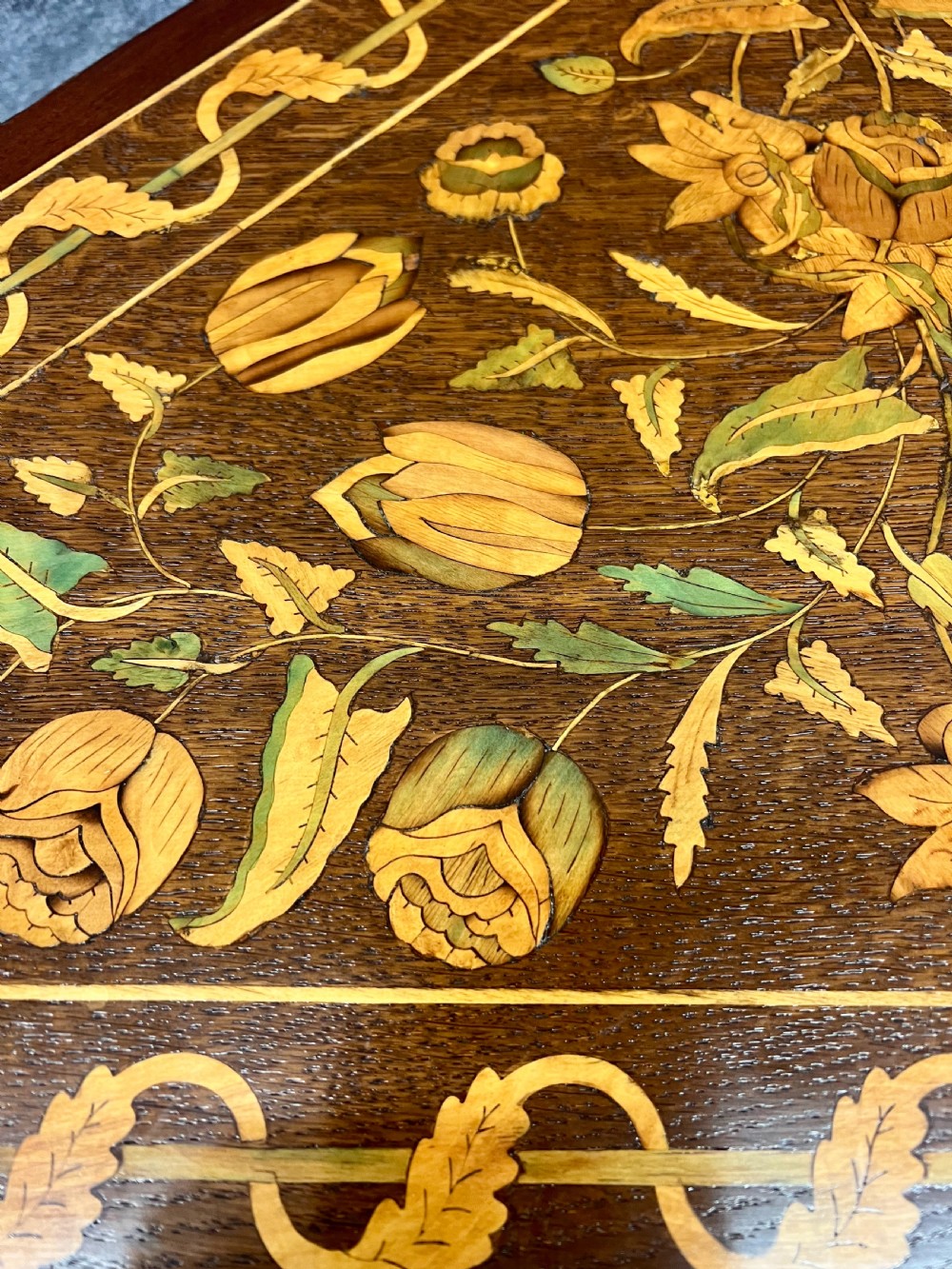Dutch Marquetry Inlaid Folding Card Table View VII