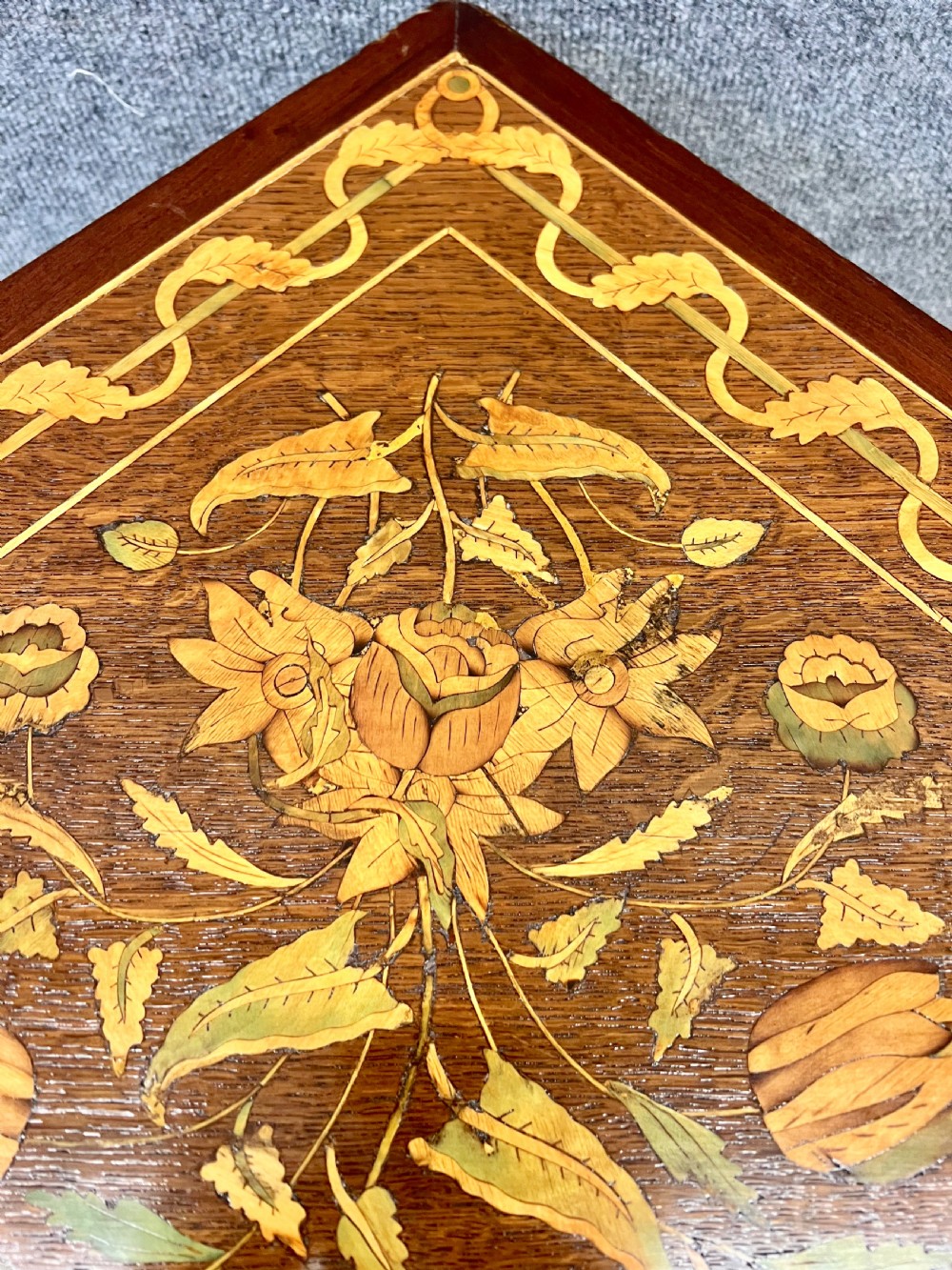Dutch Marquetry Inlaid Folding Card Table View VIII