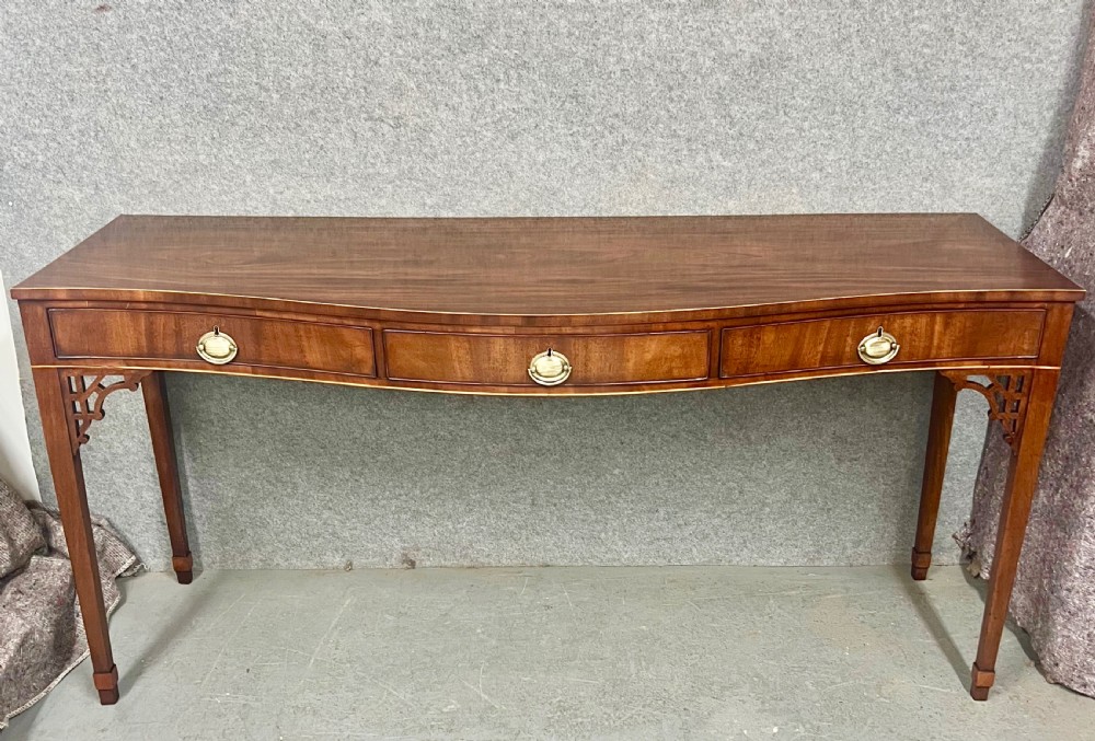 George III Mahogany Serpentine Shaped Serving Table