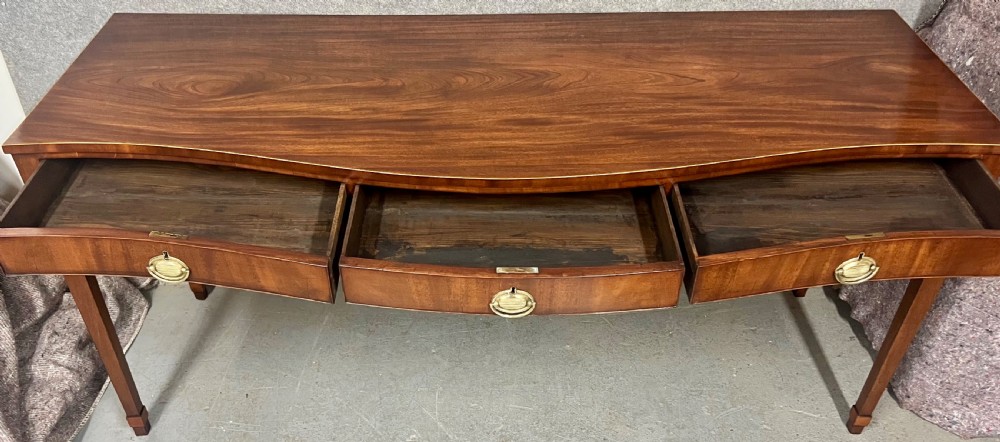 George III Mahogany Serpentine Shaped Serving Table View V