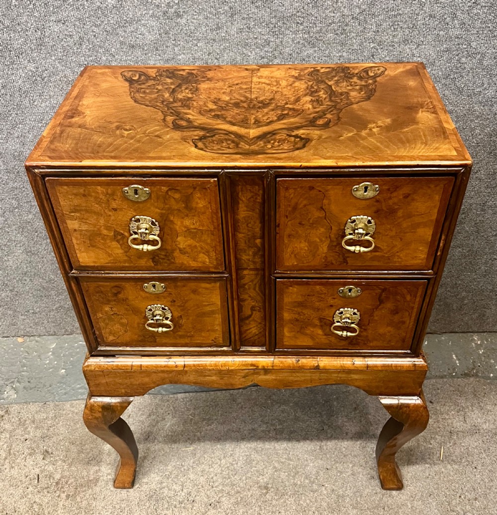 Small Antique Burr Walnut Chest on Stand View III