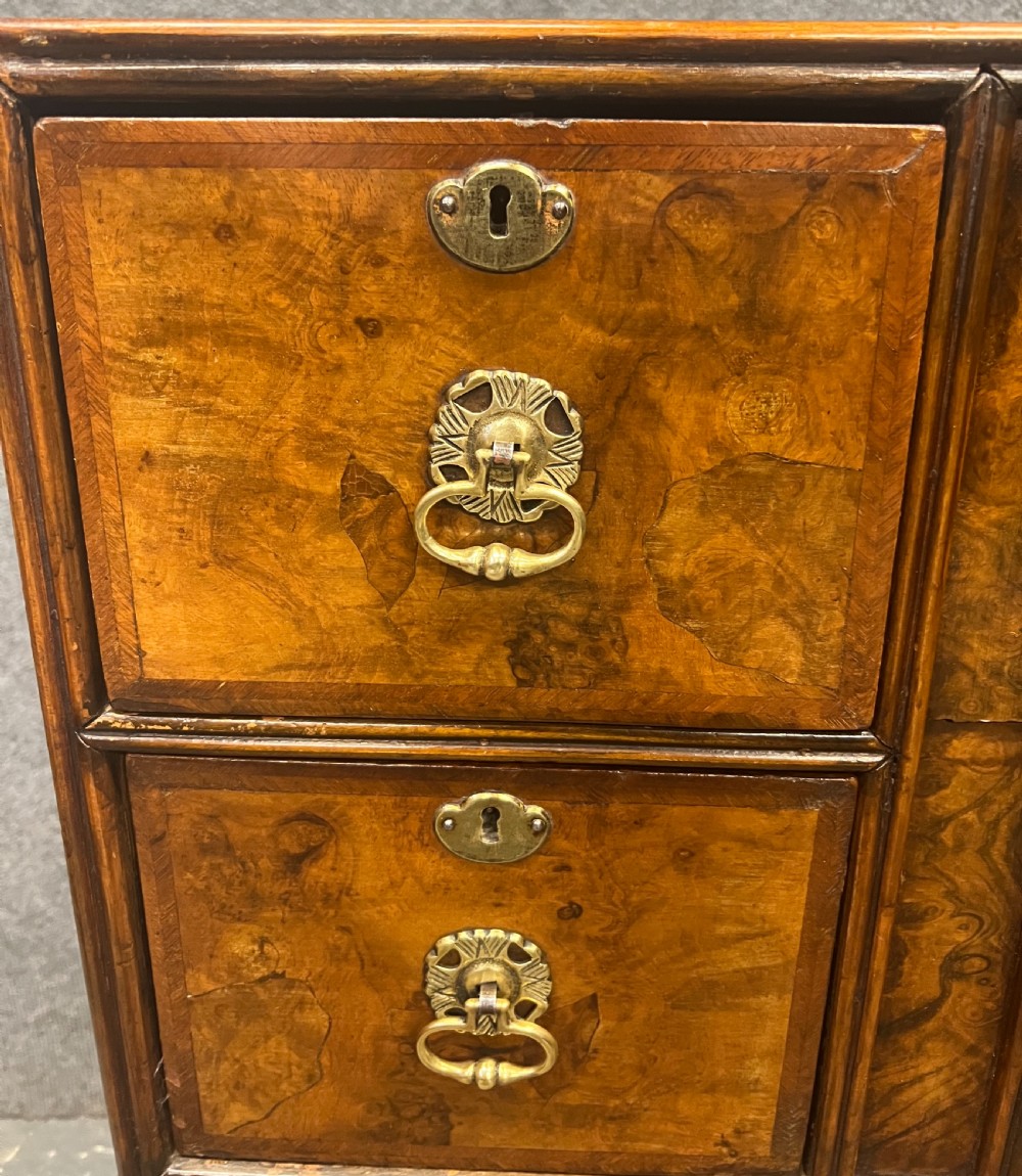 Small Antique Burr Walnut Chest on Stand View V
