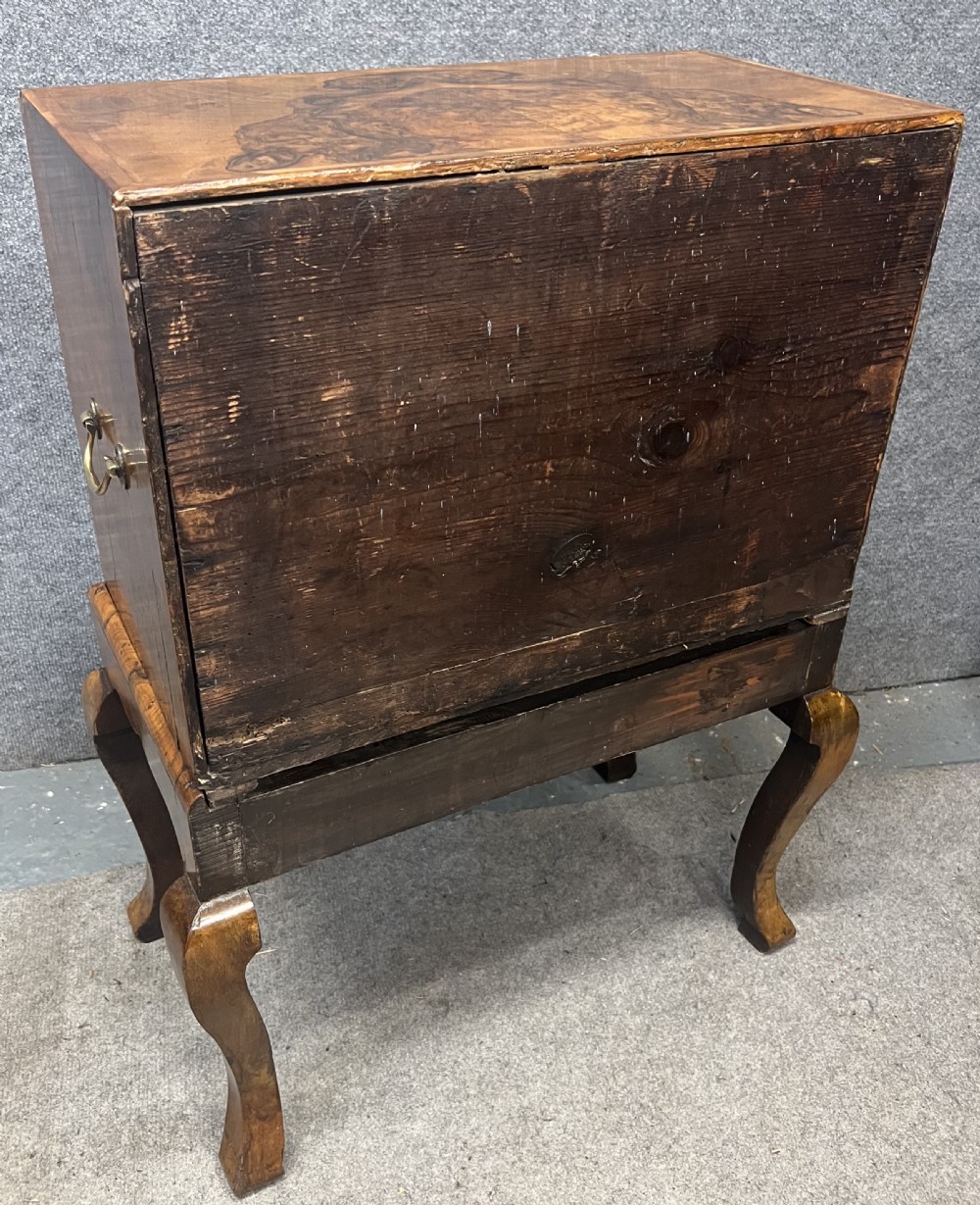 Small Antique Burr Walnut Chest on Stand View XII
