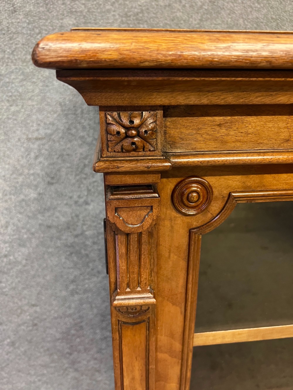 Good Quality Victorian Walnut Bookcase View III