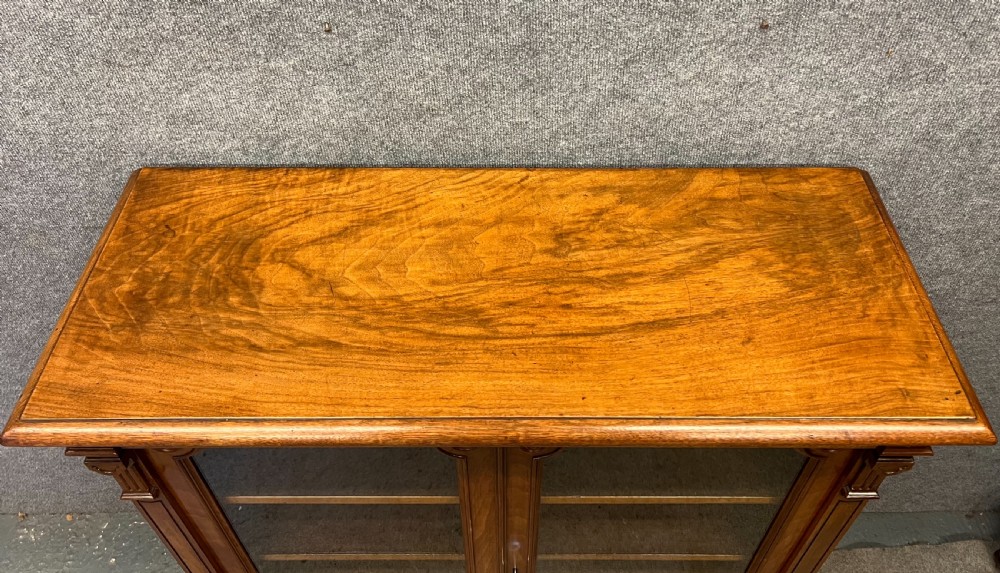 Good Quality Victorian Walnut Bookcase View V