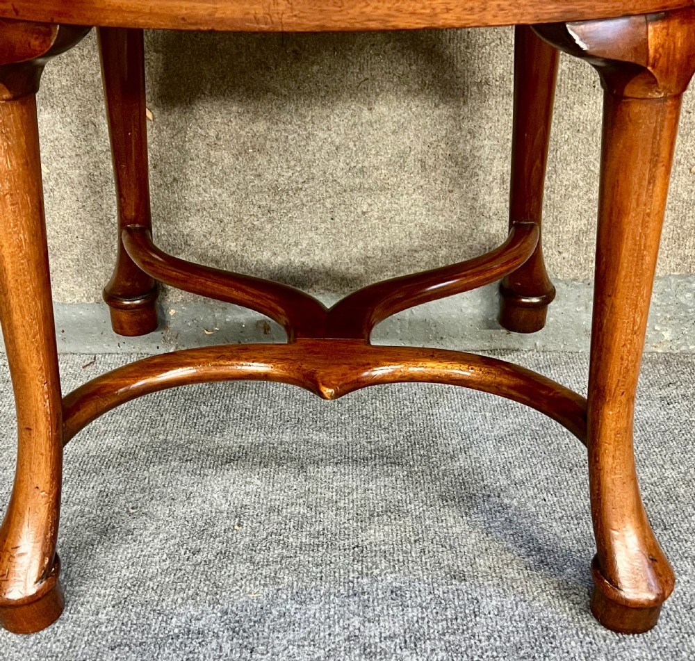 Edwardian Mahogany & Inlaid Open Armchair View VII