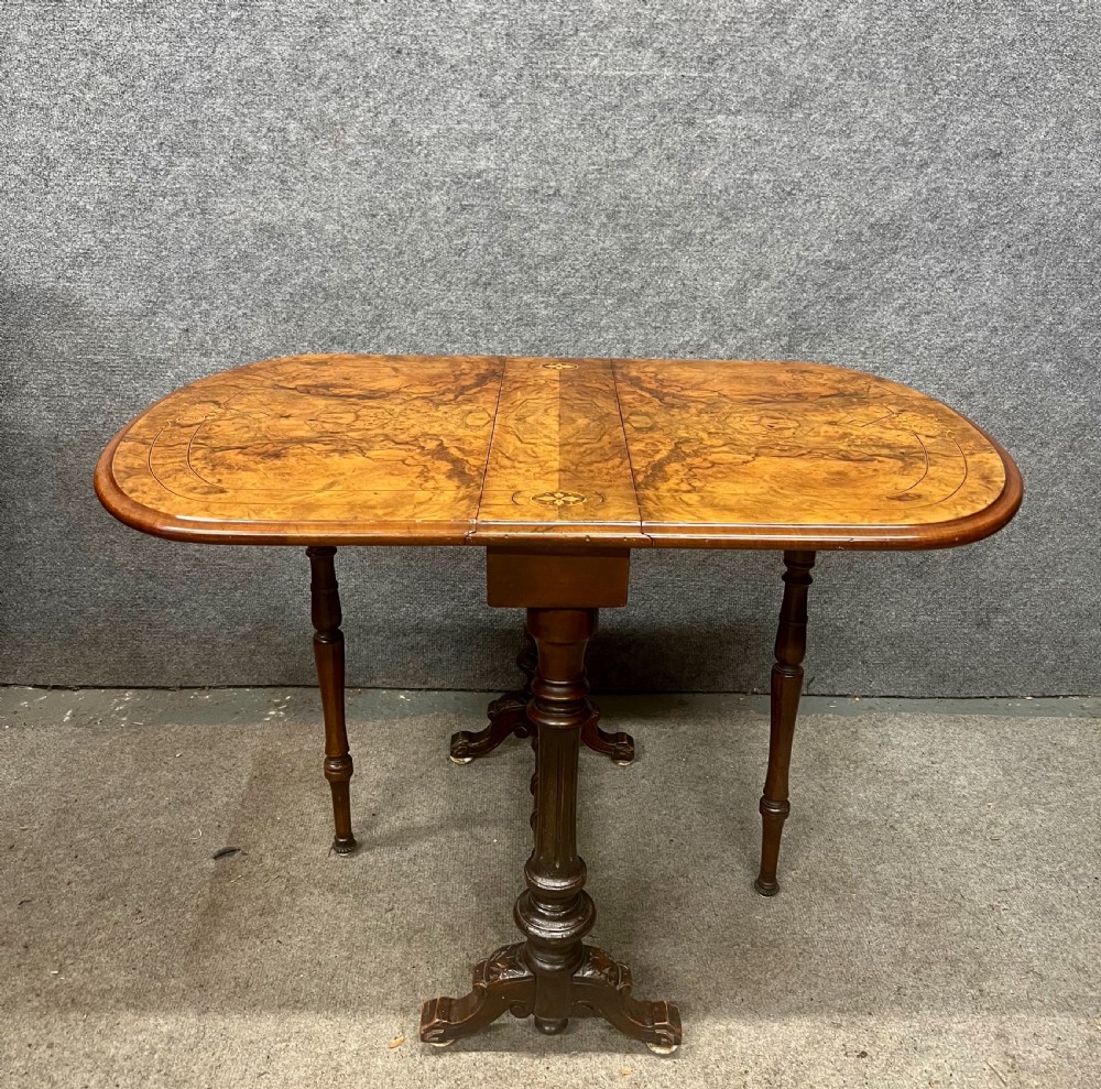 Victorian Walnut and Inlaid Baby Sutherland Table View II