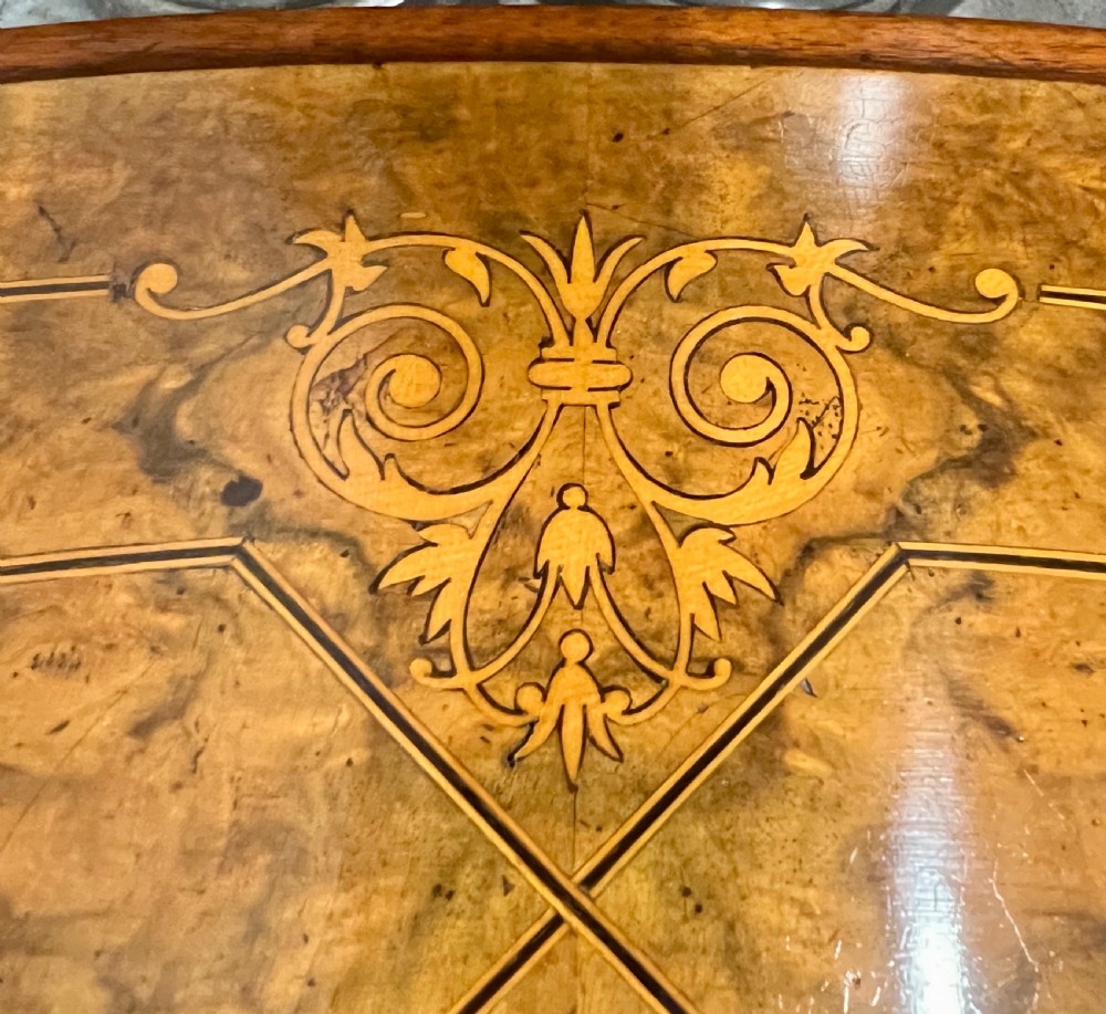 Victorian Walnut and Inlaid Baby Sutherland Table View VII