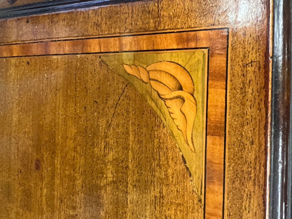 Small Edwardian Inlaid Bureau Bookcase View XI