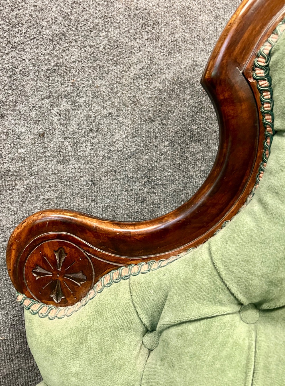 Victorian Walnut Bedroom Chair View II