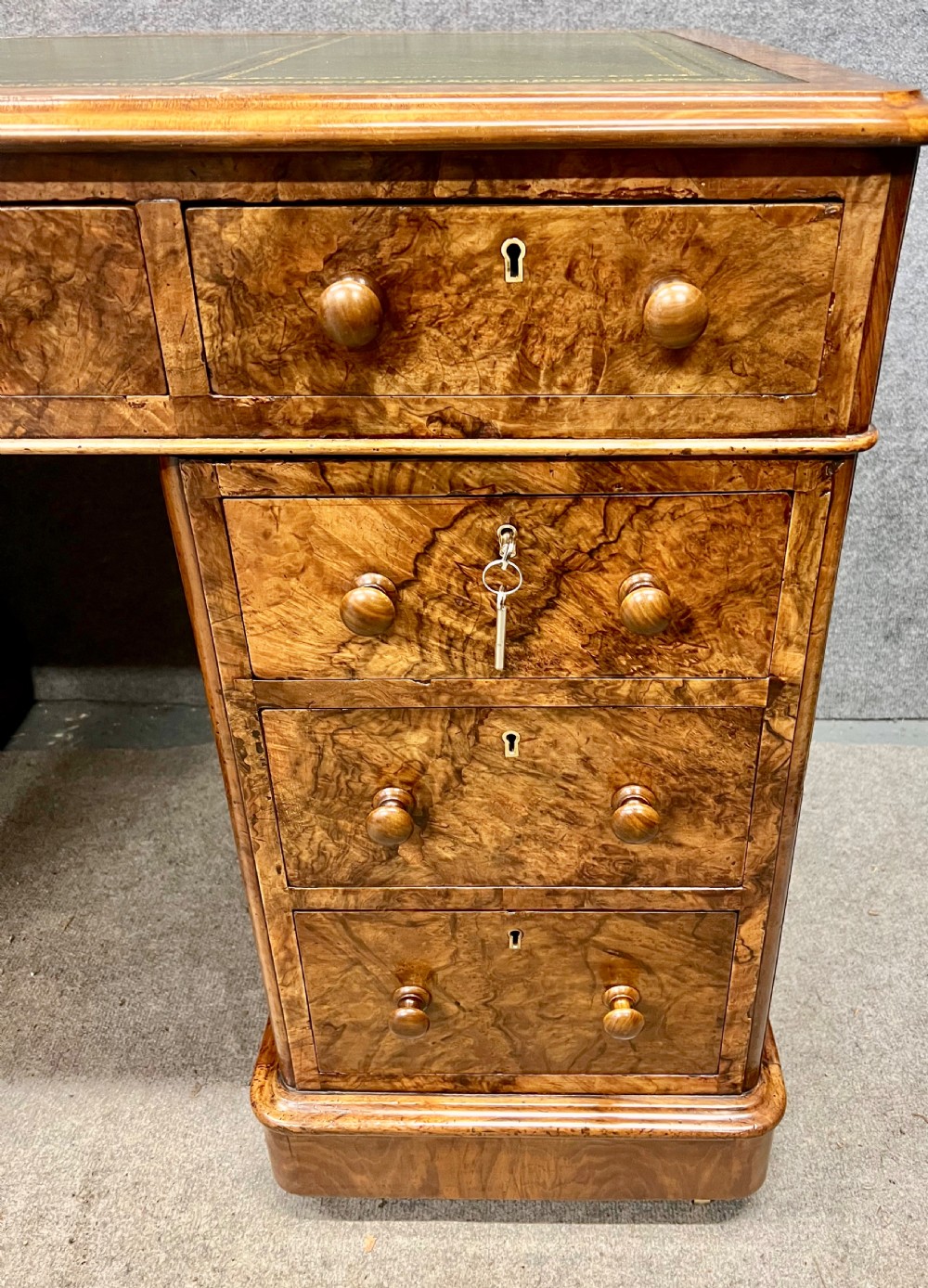 Good Quality Victorian Burr Walnut Desk View V