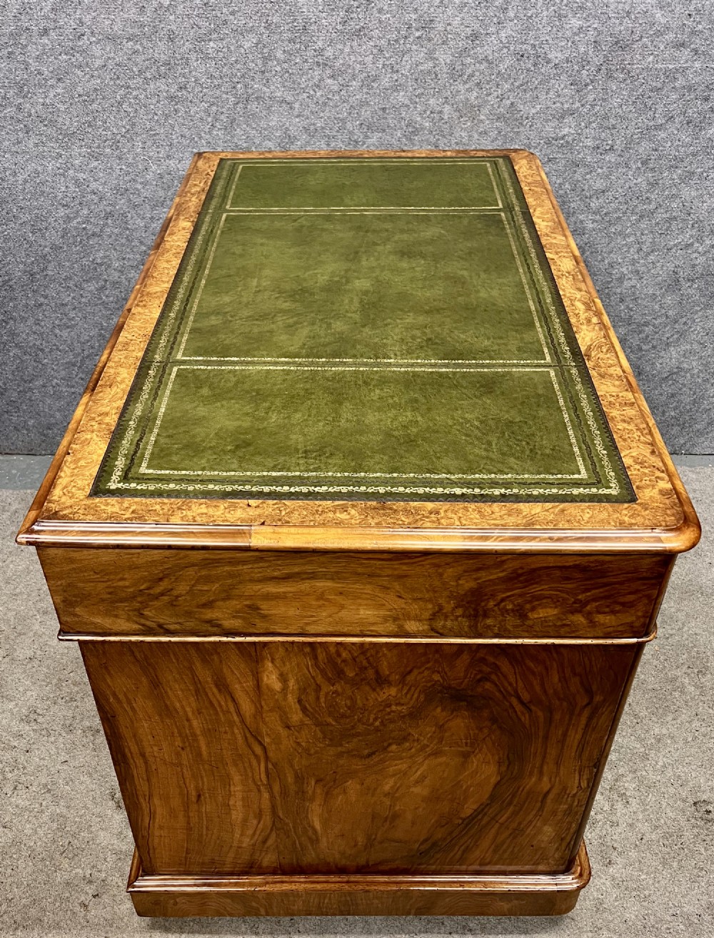 Good Quality Victorian Burr Walnut Desk View IX