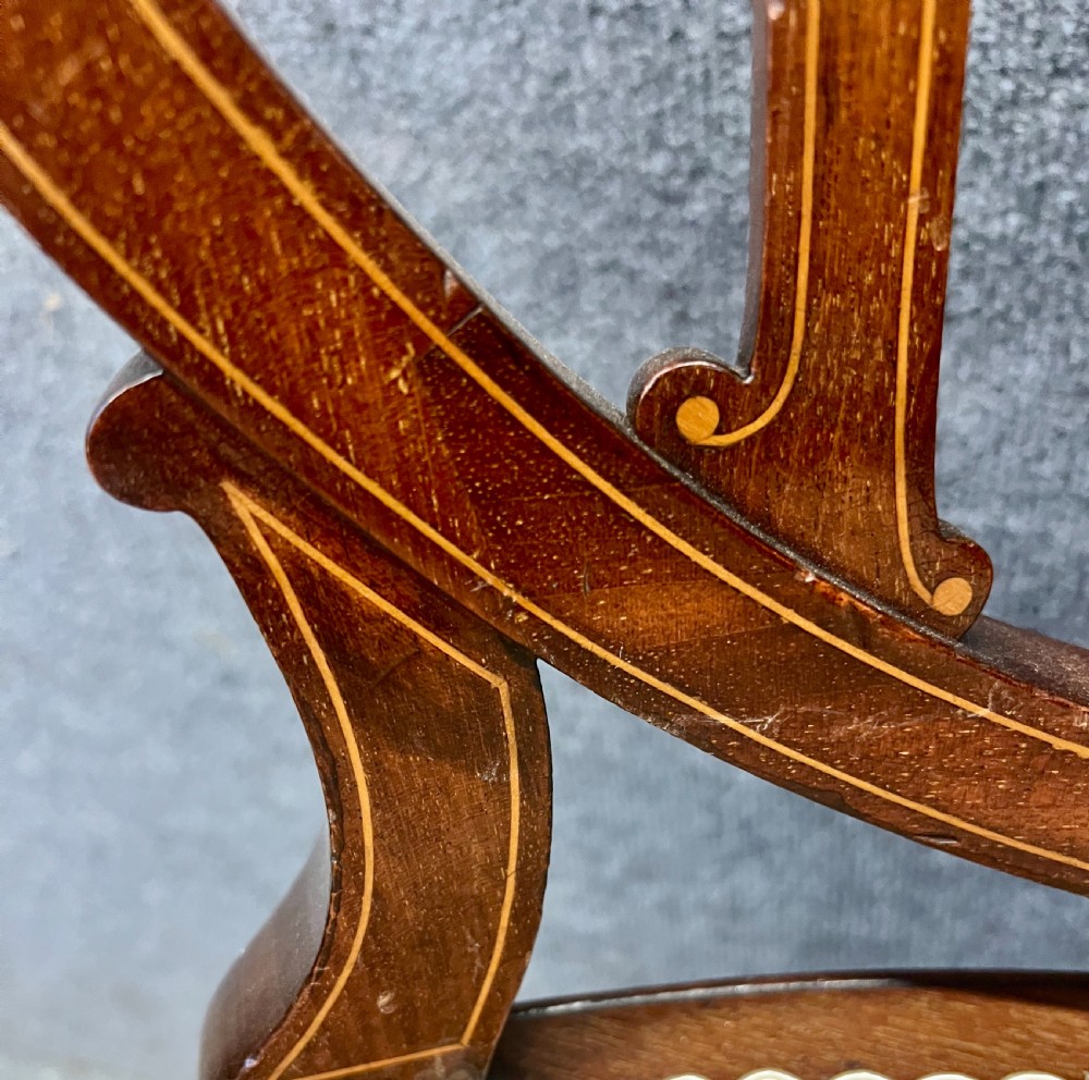 Elegant Edwardian Inlaid Elbow Chair View VII
