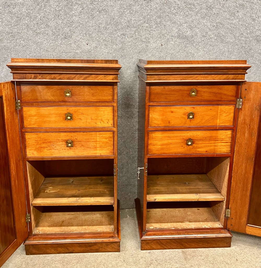 Good Quality Pair of Victorian Collectors Cabinets View II