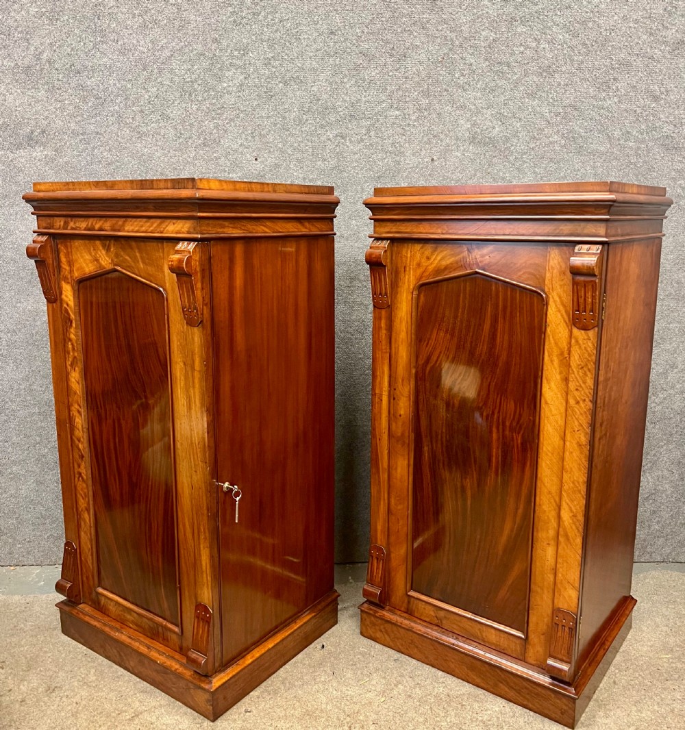Good Quality Pair of Victorian Collectors Cabinets View VI