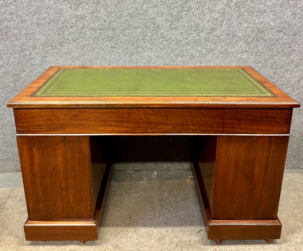 Antique Walnut Pedestal Desk View V